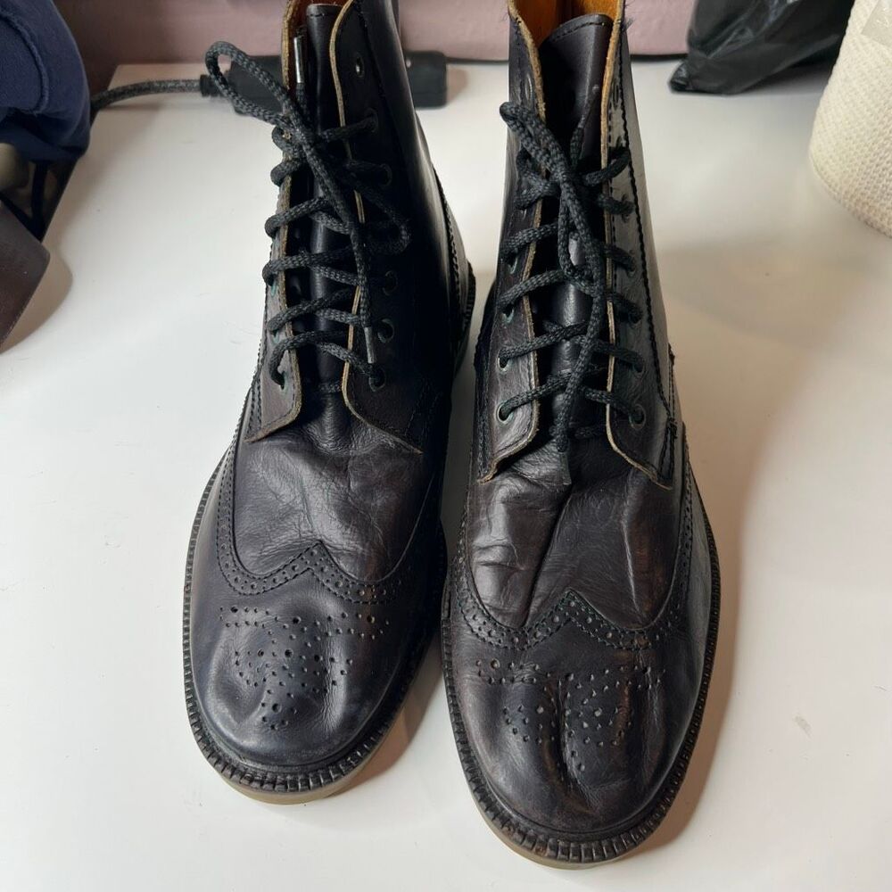 Perry Ellis vintage made in Italy leather chukka boots wingtip 9D